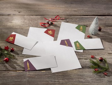 sigel Weihnachts-Motiv-Papier-Set "Cut-out style", A4