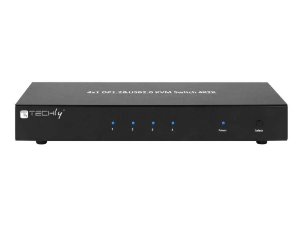 TECHLY KVM Switch, 4 Port, Display Port 1.2 IDATA-DP-KVM4