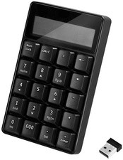LogiLink Nummerblock mit Taschenrechner, kabellos, schwarz