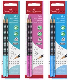 FABER-CASTELL Bleistift GRIP 2001 TWO TONE, Blisterkarte