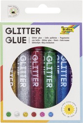 folia Glitzerkleber "Glitterglue", 9,5 ml, farbig sortiert