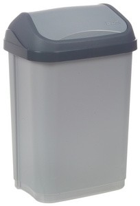 keeeper Abfalleimer "swantje", 25 Liter, silber / anthrazit