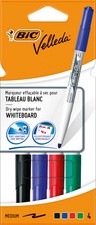 BIC Whiteboard-Marker Velleda 1741, Rundspitze, 4er Etui