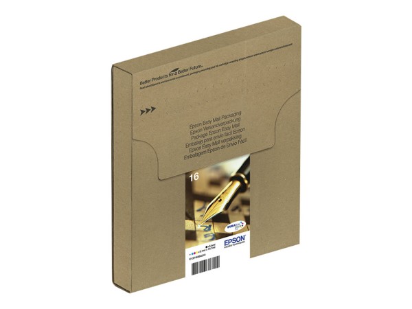 EPSON 16 Multipack Easy Mail Packaging 4er Pack Schwarz, Gelb, Cyan, Magent C13T16264511