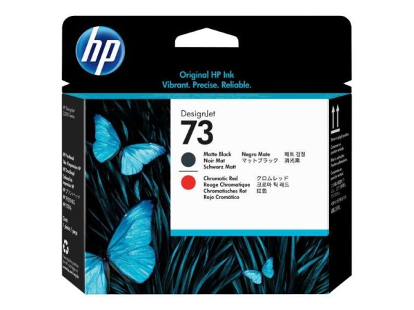 HP 73 mattschwarz, Chromatic Red Druckkopf CD949A