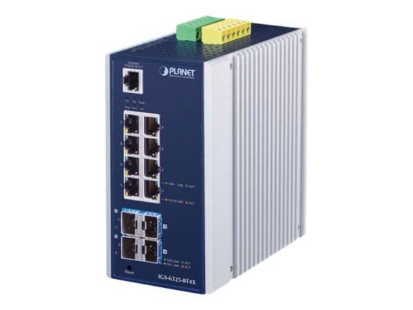 PLANET TECHNOLOGY PLANET TECHNOLOGY PLANET Industrial L3 8-Port 1000T + 4-Port 10G SFP+
