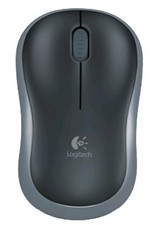 Logitech Optische Maus M185, kabellos, grau