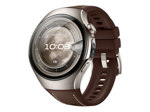 HUAWEI Rates-L29L Watch 5 titanium Smartwatch 46mm brown composite leather 55020EVY