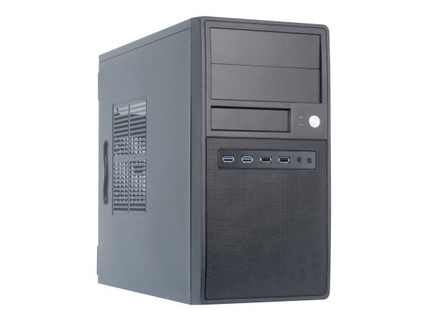 CHIEFTEC CT-04B-350GPB - Tower - micro ATX 350 Watt - Schwarz - USB/Audio CT-04B-350GPB