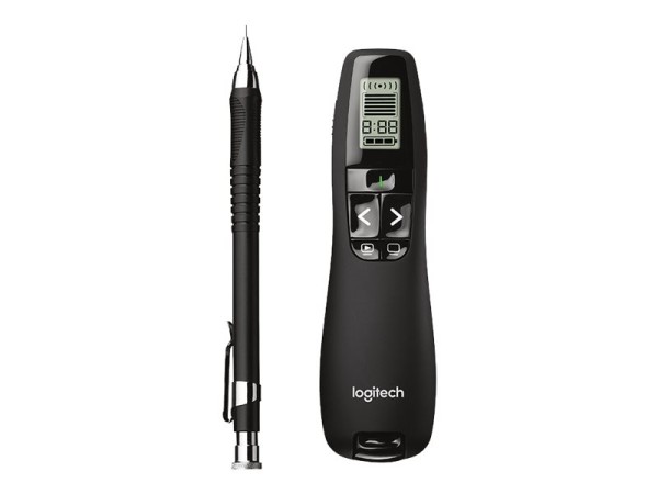 LOGITECH LOGITECH R800 PRO - 2.4 GHz - 30 m - AAA - USB - Schwarz