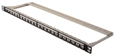 DIGITUS 19" Modular Patch Panel Kat.6A, 24 Port, schwarz