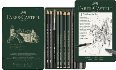 FABER-CASTELL PITT GRAPHITE Set klein, 9-teiliges Etui