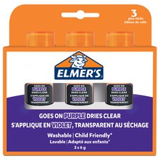 ELMER'S Klebestift Disappearing Purple, 6 g, 3er Blister