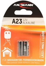 ANSMANN Kleinzelle, Alkaline Batterie, A23/LR23, 2er Blister