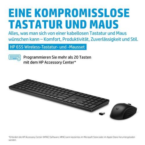 HP 655 Wireless Keyboard and Mouse Combo 4R009AA#ABX