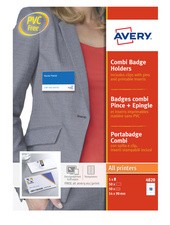 AVERY Namensschild mit Kombiklemme, 90 x 54 mm