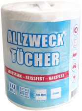 Fripa Tissue Allzweck-Reinigungstücher, weiß, auf Rolle