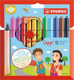 STABILO Fasermaler Cappi, 18er Karton-Etui