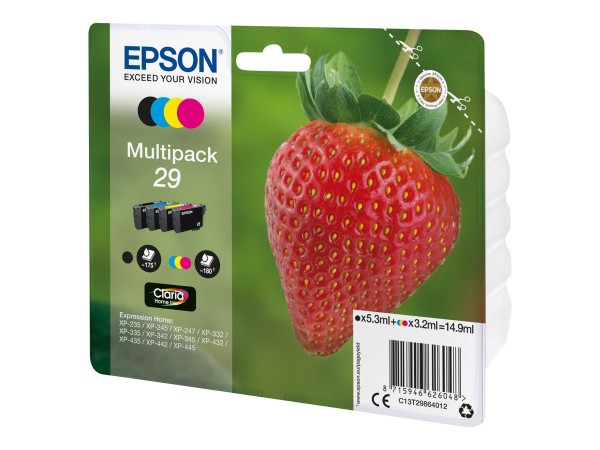 EPSON EPSON 29 Multipack 4er Pack Schwarz, Gelb, Cyan, Magenta Tintenpatrone