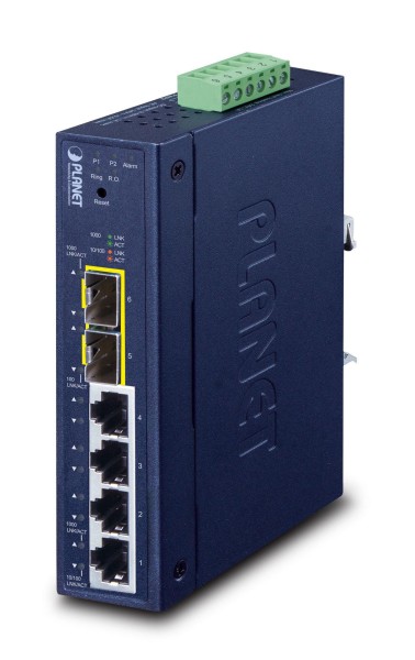 PLANET TECHNOLOGY PLANET TECHNOLOGY Planet IGS-4215-4T2S Industrial L2/L4 4-Port 10/100/1000T SFP Managed Switch