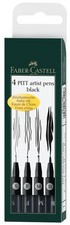FABER-CASTELL Tuschestift PITT artist pen, sepia, 4er Etui