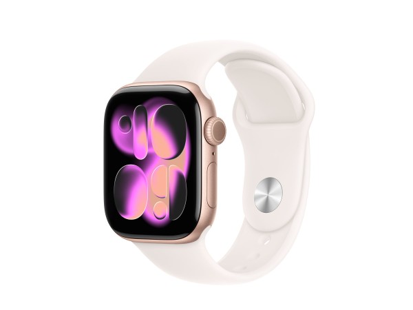 APPLE Watch S11 Aluminium Cellular 42mm Rosegold (Sportarmband blassrosa) S MF8E4ZR/A