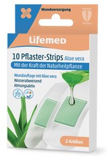 Lifemed Pflaster-Strips "Aloe vera", weiß, 10er