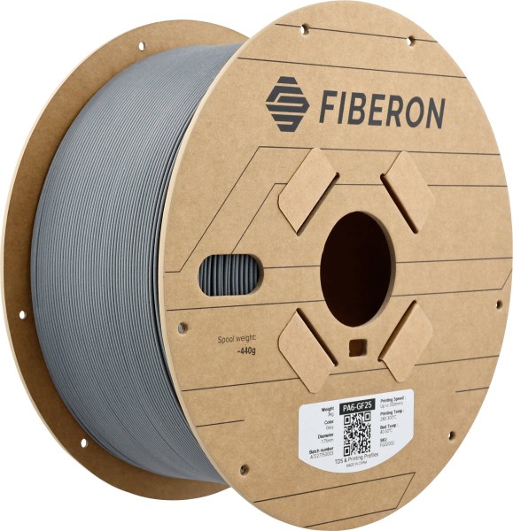 POLYMAKER POLYMAKER FG02002 Fiberon? PA6-GF25 Filament PA6-GF Glasfaserverstärkt 1.75 mm 3000 g Grau 1 St
