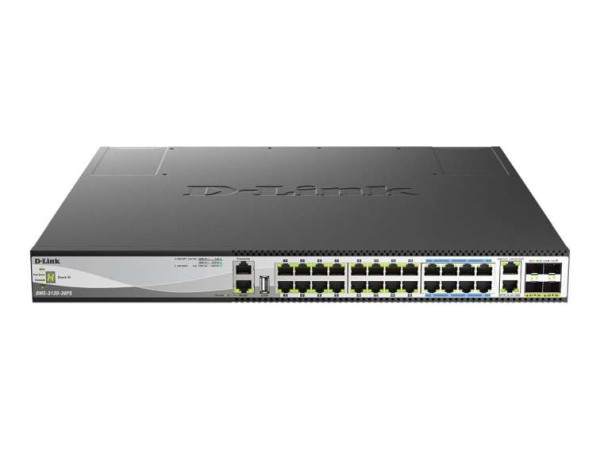 D-LINK 30-Port Layer 3 PoE Multi-Gigabit Stack Switch DMS-3130-30PS/E