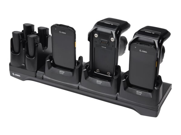 ZEBRA - Ladeständer für Barcode-Scanner + Batterieladegerät - Ausgangsansch CRD3S4T-RFD40-TC2X-CHG-1