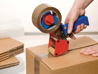 tesapack Handabroller Premium für Verpackungsklebeband