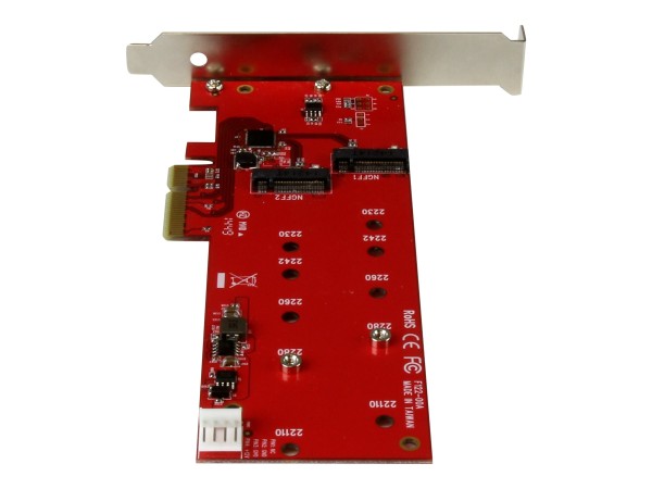 STARTECH.COM STARTECH.COM 2x M.2 SSD Schnittstellenkarte - PCIe - PCI Express M.2 SATA III Controller - NGFF Kart