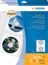HERMA CD-/DVD-Prospekthülle für 2 CD's, A4, PP, transparent,
