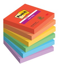 Post-it Haftnotizen Super Sticky Notes, 127 x 76 mm, Playful