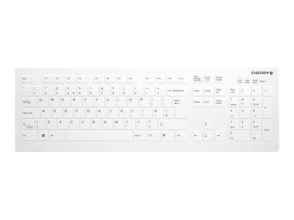 CHERRY AKTIVE KEY Flat Profile Wireless Hygiene Desktop Keyb AK-C8112-FUS-W/GB