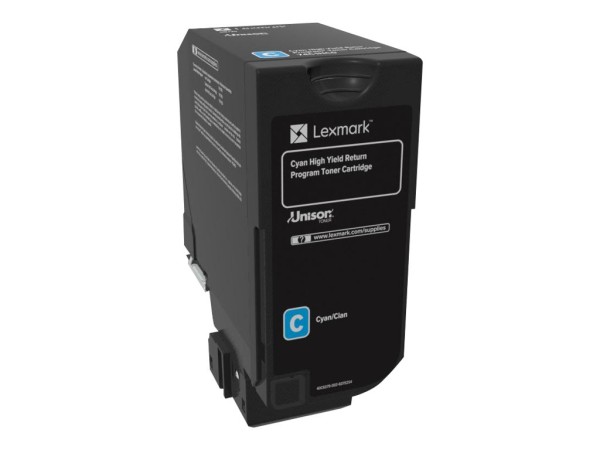 LEXMARK Cyan Tonerpatrone LCCP, LRP 74C2HC0