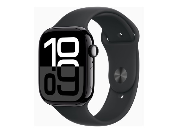 APPLE Watch Series 10 GPS 46mm Aluminium Diamantschwarz Sportarmband schwar MWWQ3QF/A