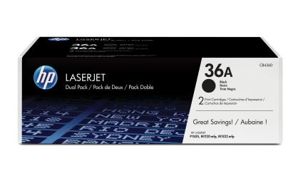 HP 36A 2er Pack Schwarz LaserJet Tonerpatrone (CB436AD) CB436AD