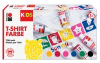 Marabu KiDS Textilfarbe "T-Shirt Farbe", 6er-Set, 6 x 80 ml