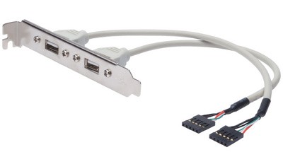 DIGITUS USB 2.0 Slotblechkabel, USB-A - 5pin IDC, 0,25 m