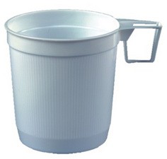 STARPAK Kunststoff-Kaffeetassen, 0,25 l, weiß, 40er