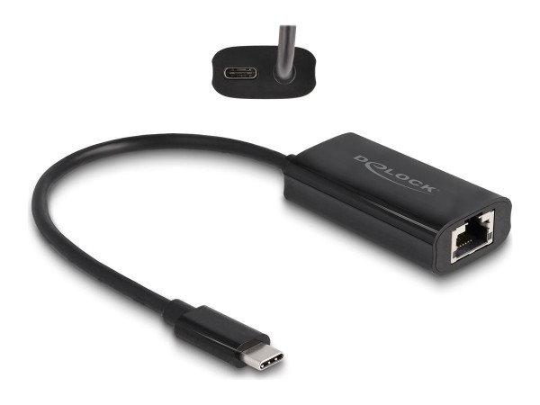DELOCK DELOCK USB Type-C Adapter zu Gigabit LAN mit Power Delivery 100 Watt