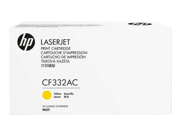 HP Toner/654A Yellow Contract LJ Cart CF332AC