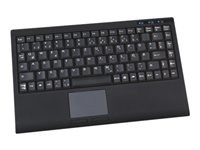 KEYSONIC KEYSONIC ACK-540U+ Mini-Tastatur schwarz flacher Bauform Touchpad SoftTouch Funktionstasten USB Plu