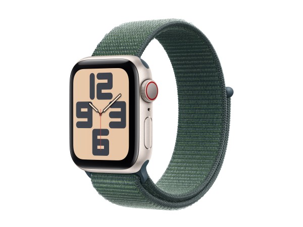 APPLE Watch SE GPS + Cellular 40mm Starlight Aluminium Case with Lake Green MXGH3QF/A