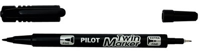 PILOT Permanent-Marker "Twin Marker", extra fein, blau