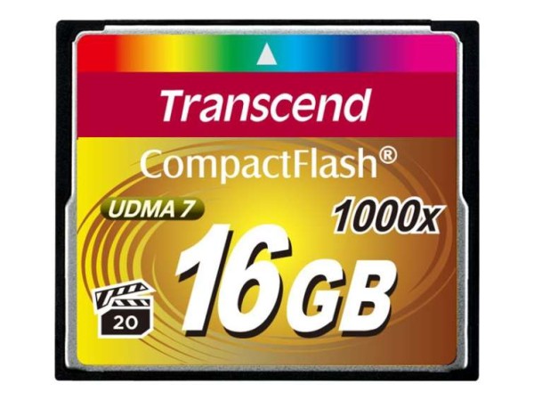 TRANSCEND 16GB Compact Flash Card 1000x TS16GCF1000