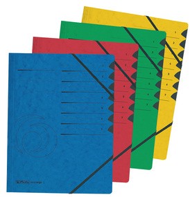 herlitz Ordnungsmappe easyorga, A4, Karton, 12 Fächer, blau