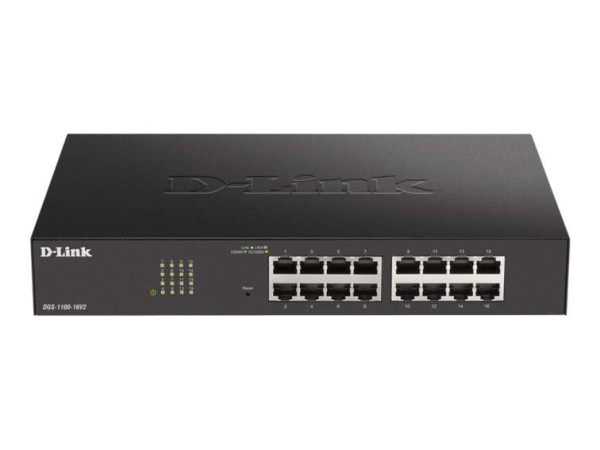 D-LINK 16-Port Layer2 Smart Gigabit Switch, 16x 10/100/1000Mbit/s TP (RJ-45 DGS-1100-16V2/E