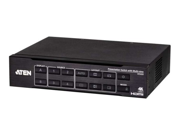 ATEN VP2420 4 x 2 True 4K Presentation Matrix Switch mit Multi View VP2420